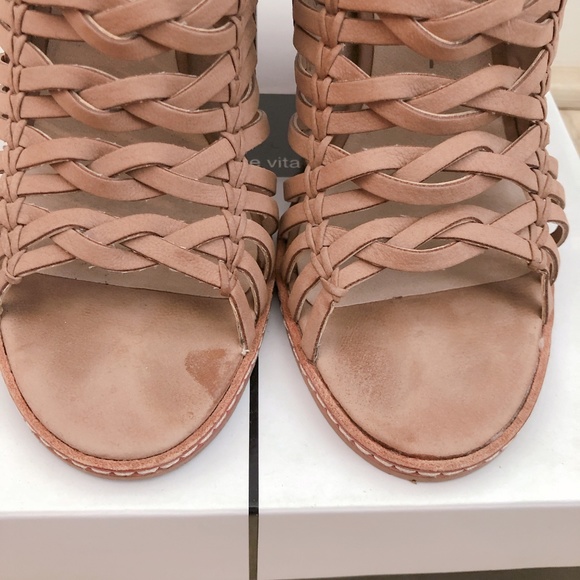DOLCE VITA Amina Sandal Bootie Taupe Nubuck Heel 8 - Picture 4 of 8